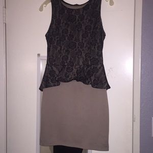 Lace Black and Tan dress